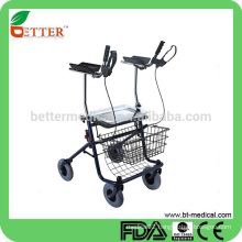 4 wheels powder coated Steel forearm walker Rollator